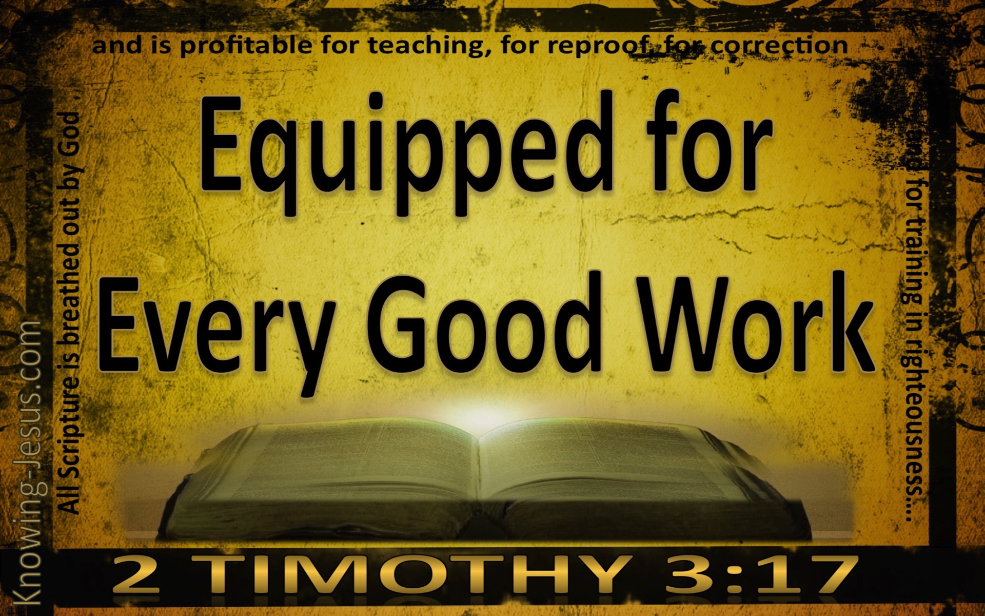 2 Timothy 3:17 That The Man Of God May Be Fully Equipped (yellow)